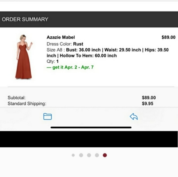 Azazie Mabel gown rust red size A8 - Picture 4 of 5